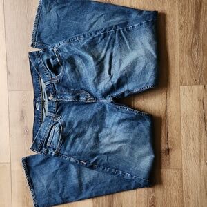 Old Navy Mens Loose Jeans 34x32 Dark‎ Wash Blue Denim Built In Flex